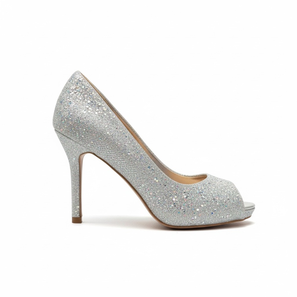 Lauren Lorraine Sparkling Rhinestone peep toe heels. Size 7.5